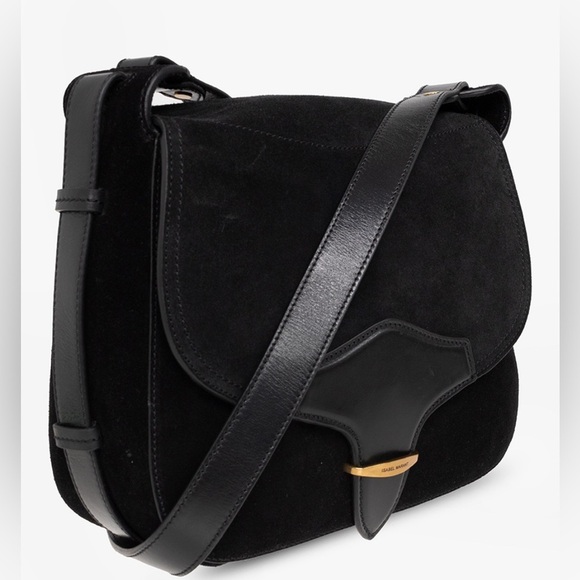 Isabel Marant Botsy black suede leather crossbody bag NWT - Picture 2 of 8